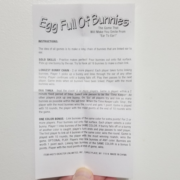 EUC Egg of Bunnies (like Barrel of Monkeys) game - Picture 8 of 8